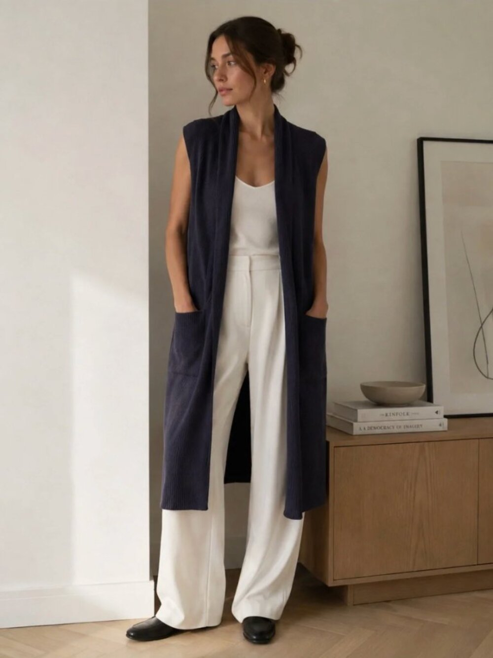 Wilfred Dunkirk Longline Sweater Vest Navy | S